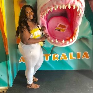 PLUS SIZE Jessica Simpson White Skinny Jean